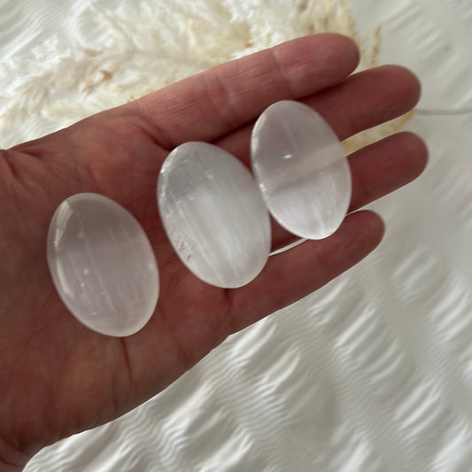 Selenite - Worry Stone - Cleanse | Charge | Balance