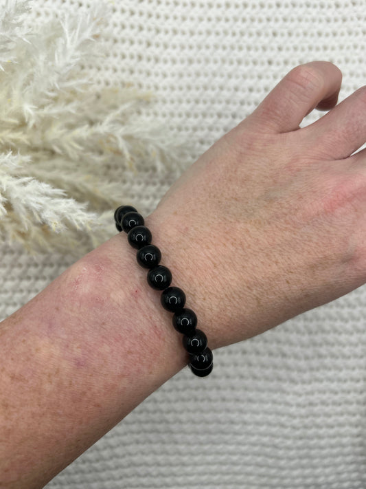 Black Obsidian Bead Bracelet - Protect | Cleanse | Align