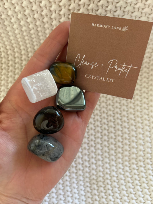 Cleanse + Protect - Tumbled Crystal Kit