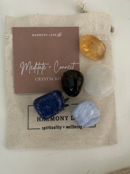 Meditate + Connect - Tumbled Crystal Kit
