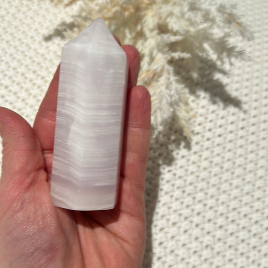 Mangano Calcite - Lot #6 - Tower/Generator -  Love, Emotional Healing, Calm